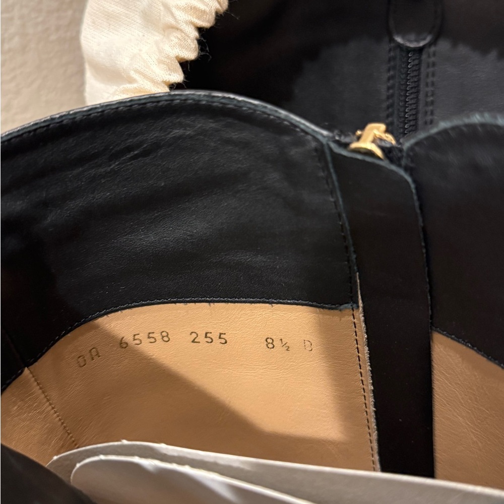 Salvatore Ferragamo Black Leather Riding Boots - Picture 9 of 11
